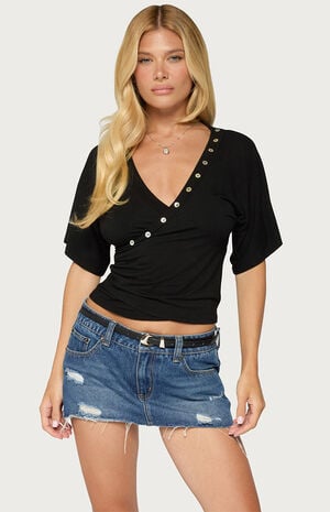 Sully Iridescent Wrap Top image number 1