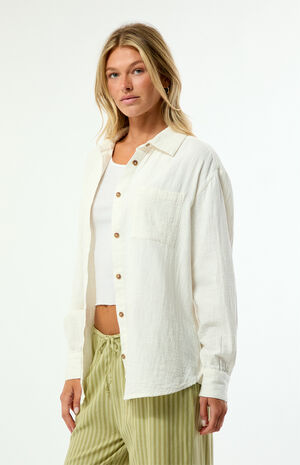 Wanderer Solid Long Sleeve Oversized Shirt image number 2