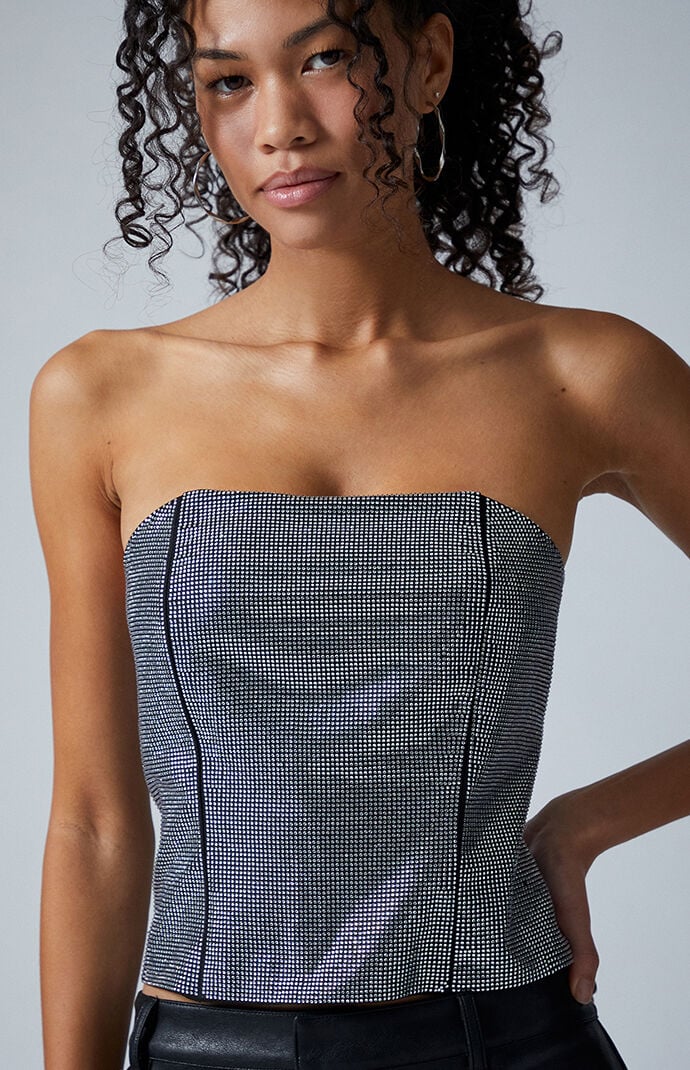 Third Charm Lucy Rhinestone Studded Corset