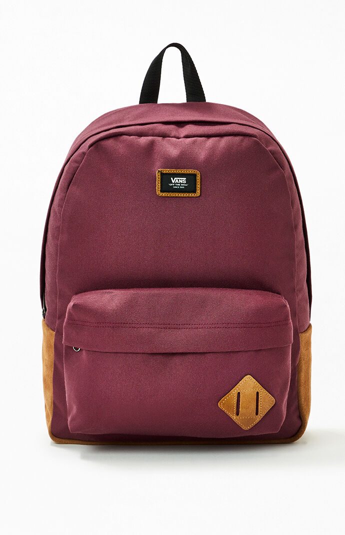 burgundy backpack vans
