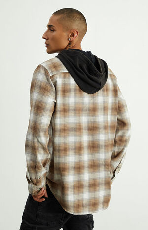 Hooded Plaid Shirt image number 4