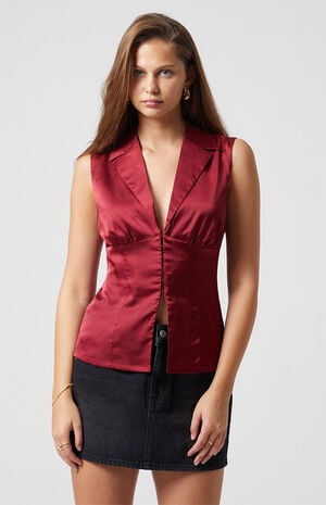 Satin Hook-And-Eye Vest image number 5