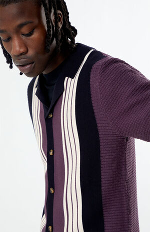 Purple Jacquard Button Down Shirt image number 2