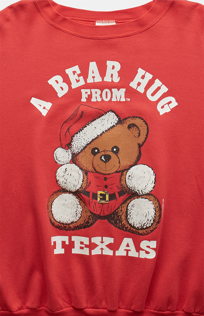 PS VINTAGE '90s Bear Hug From Texas Crew Neck Sweatshirt