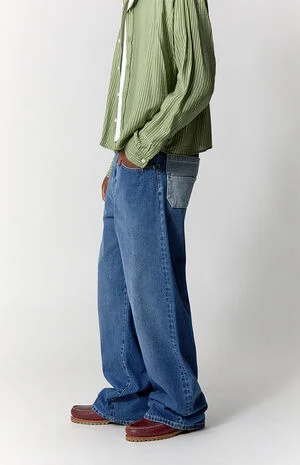 Blake Extreme Baggy Jeans Two Tone Medium Blue image number 4