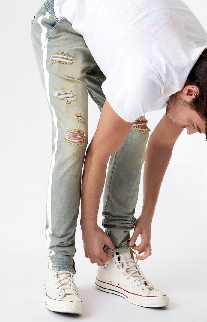 Pacsun white discount striped jeans