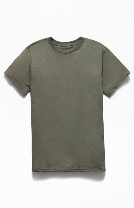 Olive Solid Color T-Shirt