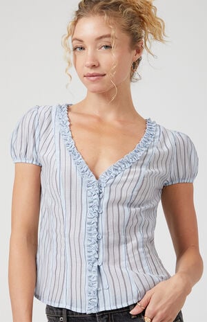 Blair Short Sleeve Ruffle Top image number 4