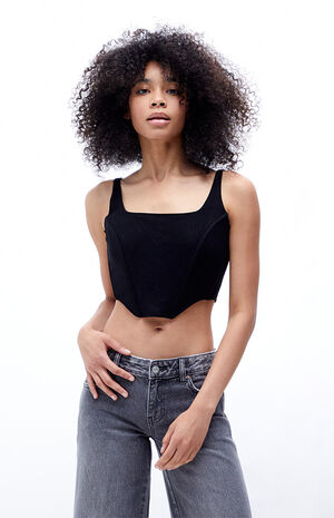 Linen Corset Tank Top image number 1