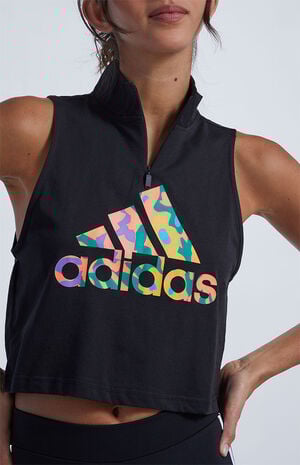 Quarter Zip Mock Neck Tank Top image number 2