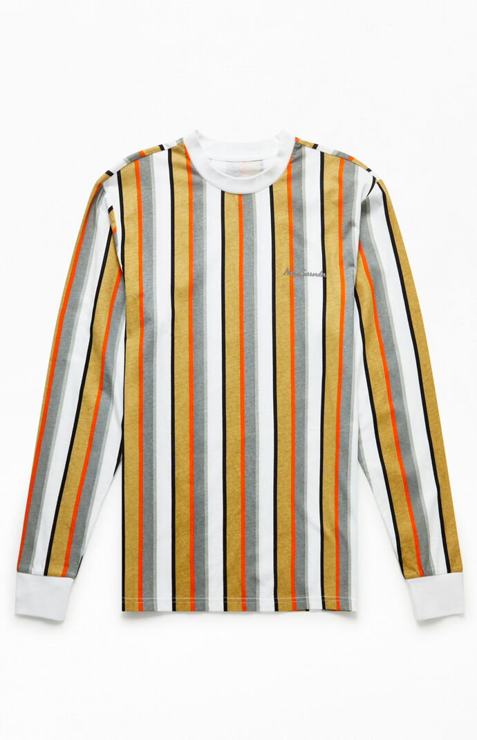 Never Surrender Stripe Long Sleeve T-Shirt