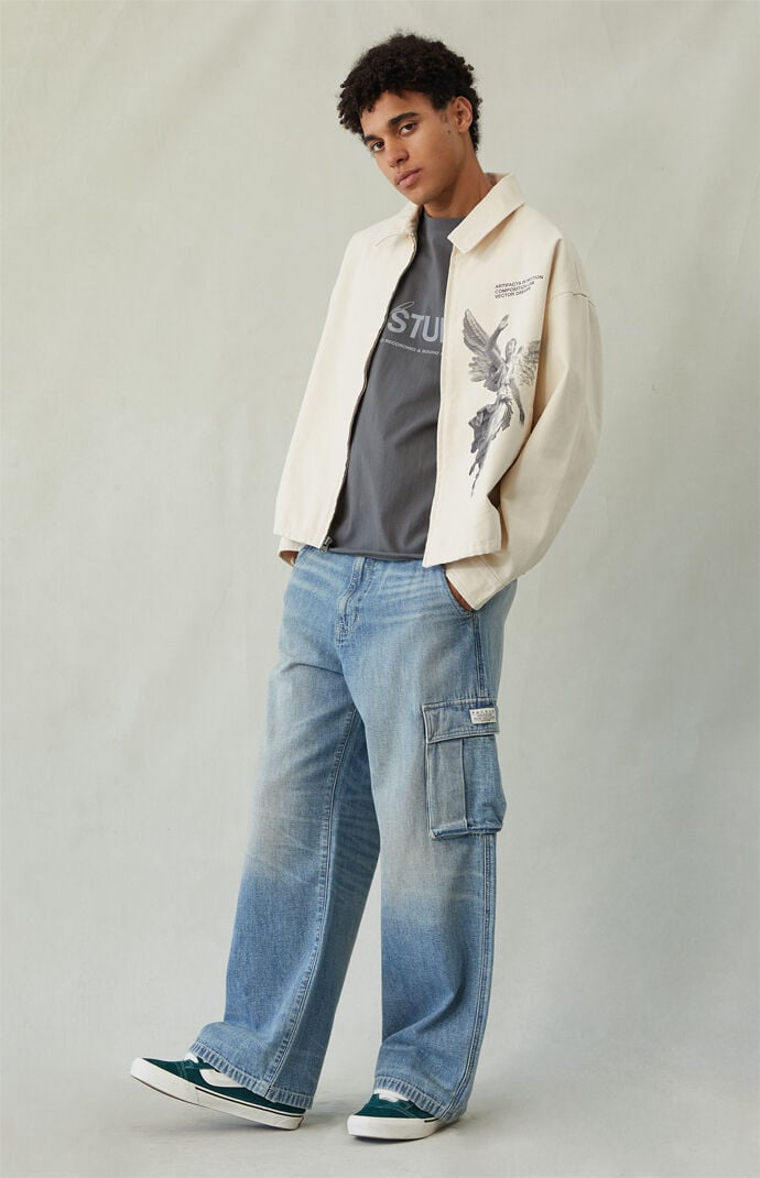 Pacsun Blake Extreme Baggy Jeans Cargo Medium Blue Tint | Pacsun