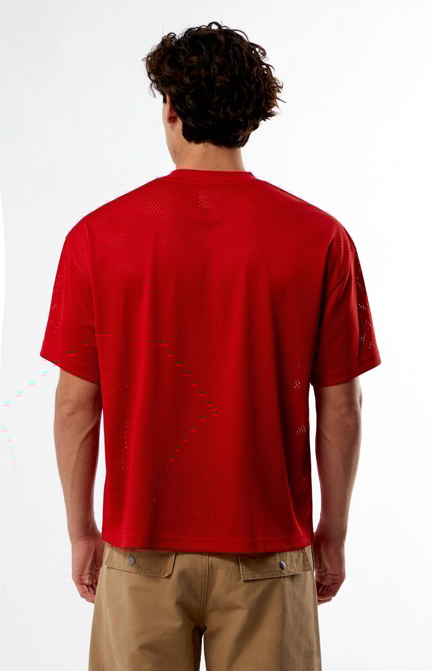 Pacsun Red De Leone Football Mesh Jersey