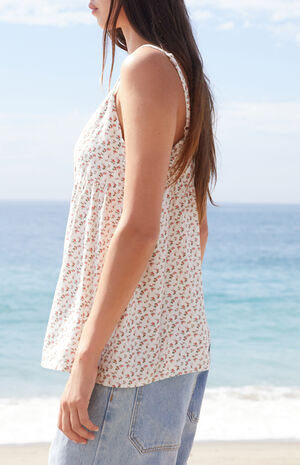 Red Floral Edith Tank Top image number 3