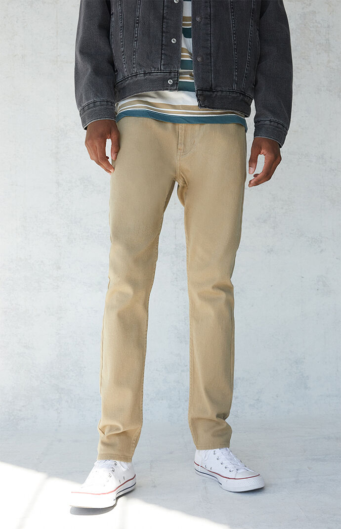 tight fit khaki pants