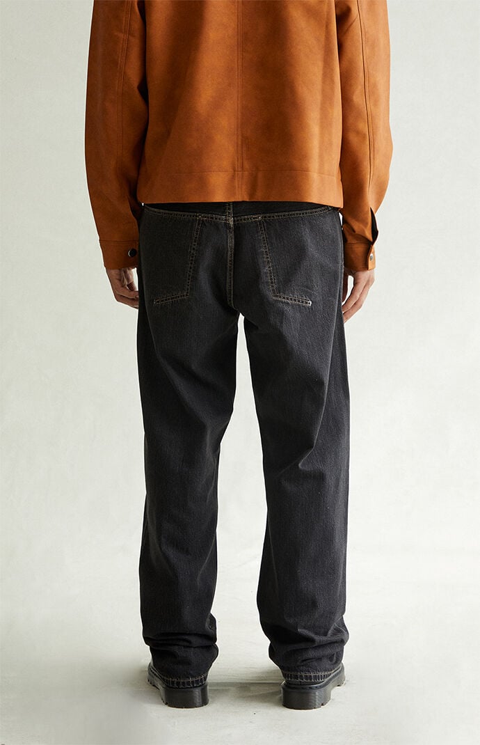 Pacsun Dylan Baggy Jeans Contrast Stitch Black