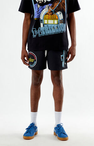 Post Malone Black 4.5" Swim Trunks image number 2