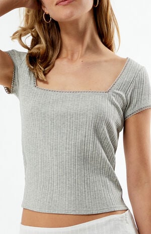 Dakota Square Neck Lace T-Shirt image number 5