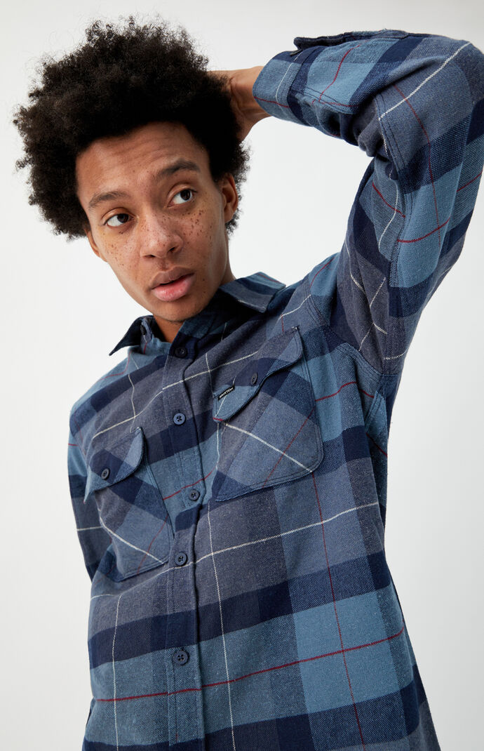 Blue Bowery Plaid Flannel Shirt