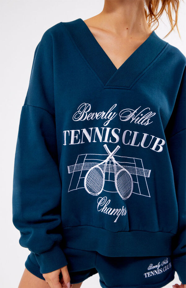 Beverly Hills Tennis Club V-Neck Sweatshirt