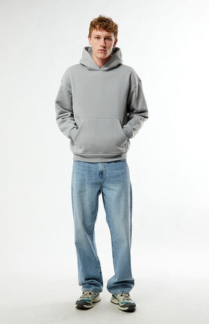 Silver Solid Pullover Hoodie image number 5