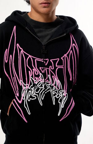 x Pacsun Night Reaper Zip Up Hoodie image number 2