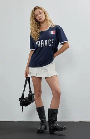 France Short Sleeve Soccer Jersey image number 1