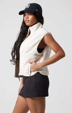 Active Ski Fleece Back Track Sherpa Vest image number 4