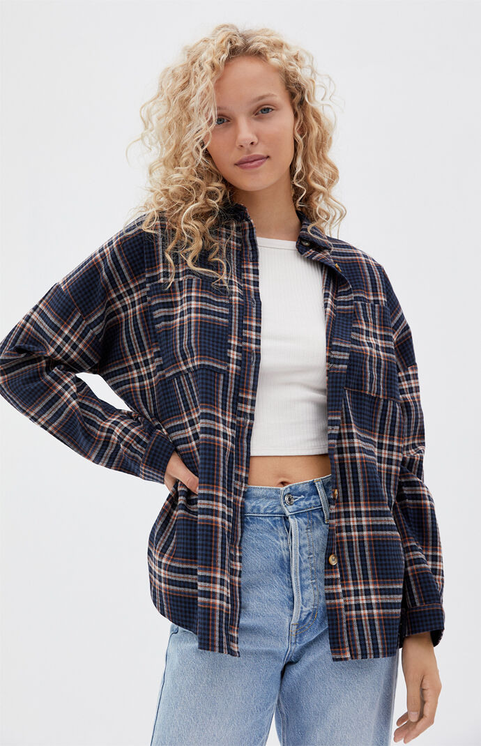 Oversized Boyfriend Flannel Shirt