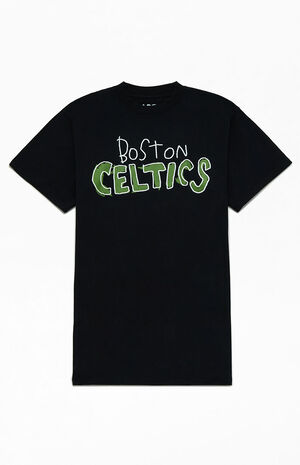 Men's Boston Celtics Mitchell & Ness White Big & Tall Face T-Shirt