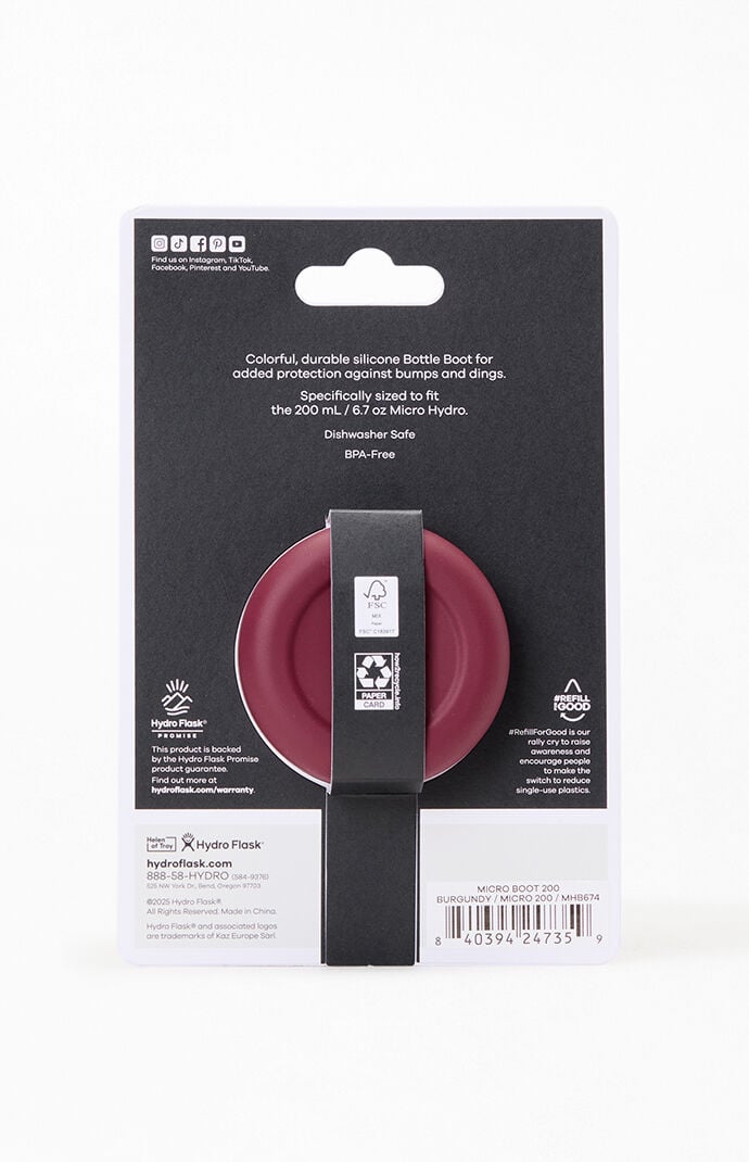 HYDRO FLASK Burgundy Micro 200 Bottle Boot