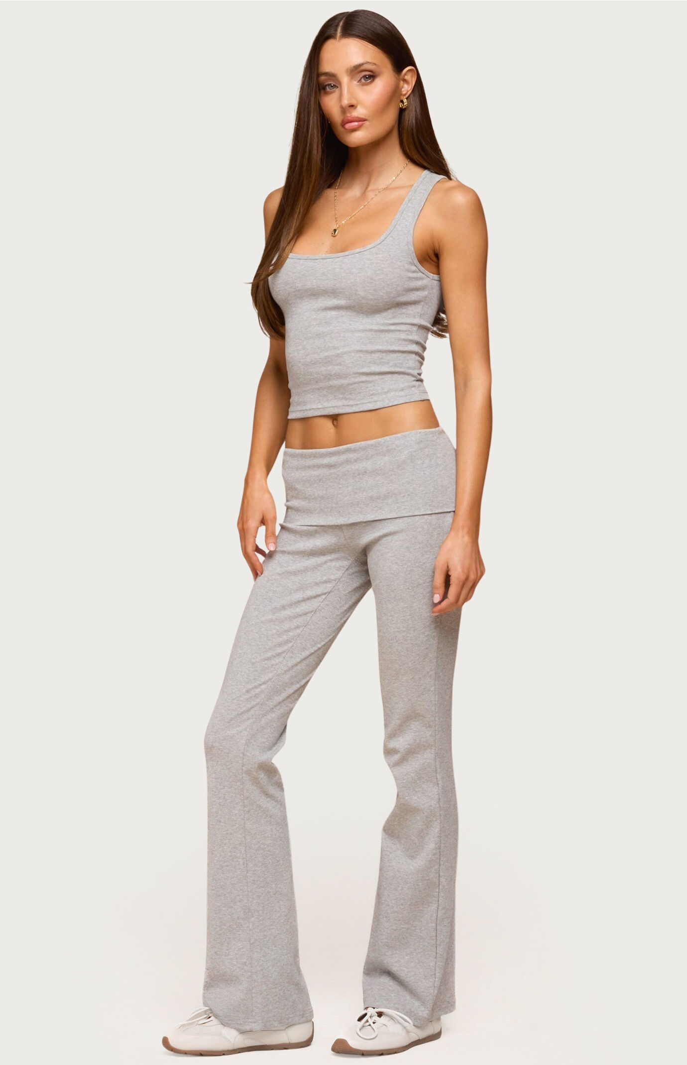 Edikted Ivanne Foldover Flared Pants