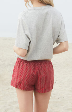 Red Plaid Keira Boxer Shorts image number 4