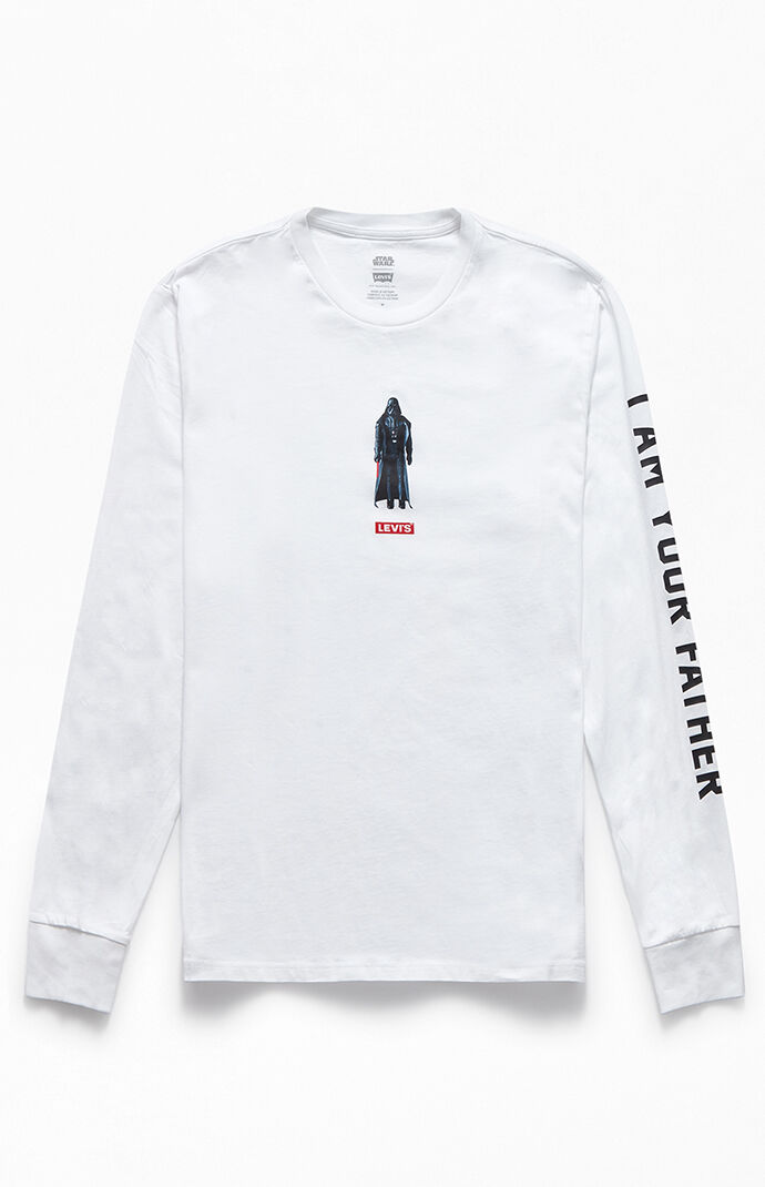 levi white long sleeve t shirt