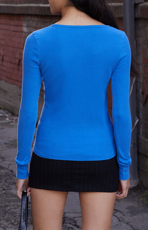 Electric Blue Zelly Long Sleeve Top image number 3