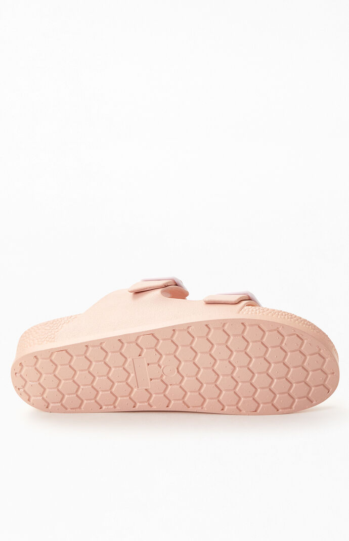 Women's Rubber Double Buckle Slide Sandals