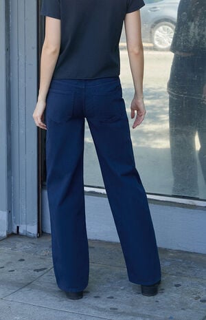 Navy Wide Leg Pants image number 4