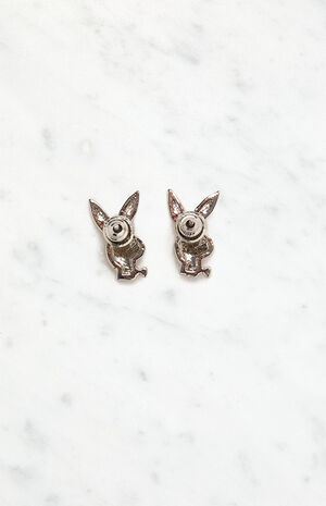 By PacSun Silver Bunny Stud Earrings image number 4