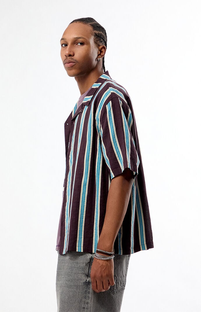 Pacsun Striped Eclipse Camp Shirt