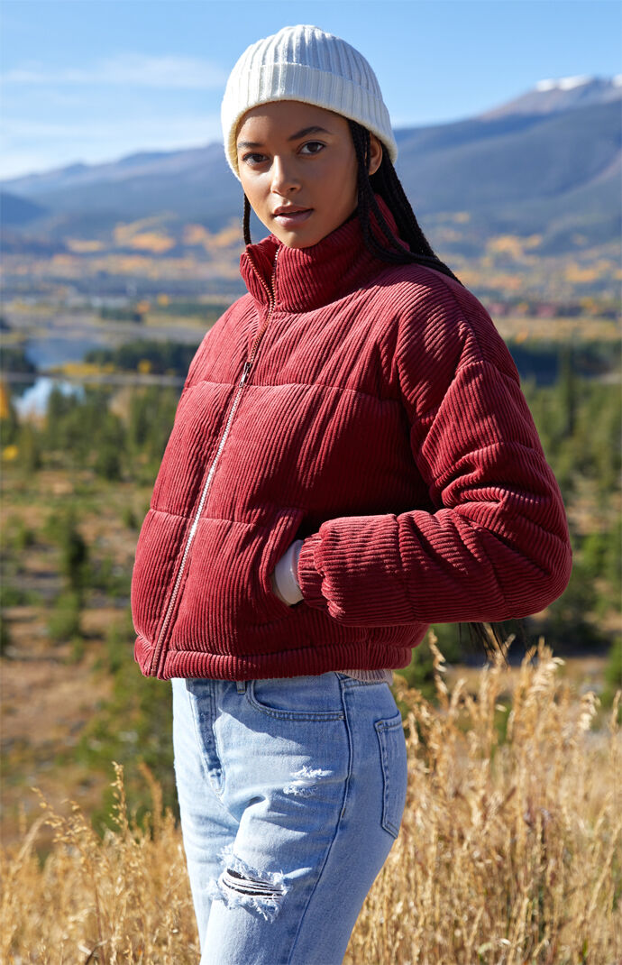 Kendall kylie corduroy clearance puffer jacket