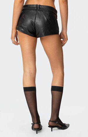 Alba Faux Leather Shorts image number 4