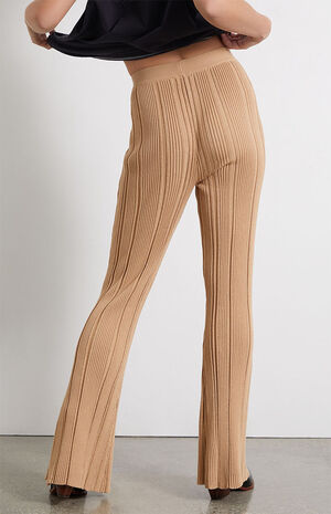 Lurex Ribbed Split Front Pants image number 4