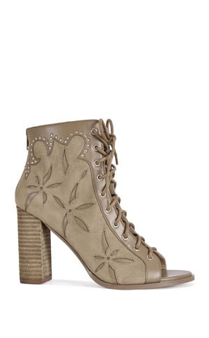 Women's Mirona Brown Western Peep Toe Booties image number 1