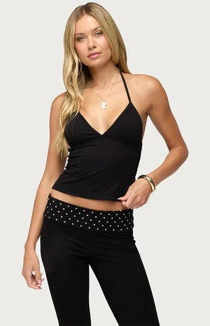 Noriah V Neck Halter Top image number 1