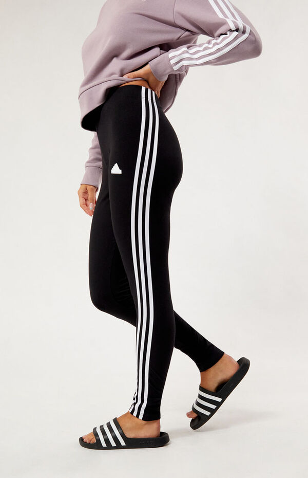 adidas Black Future Icon 3-Stripes Leggings | PacSun | Trainingshosen
