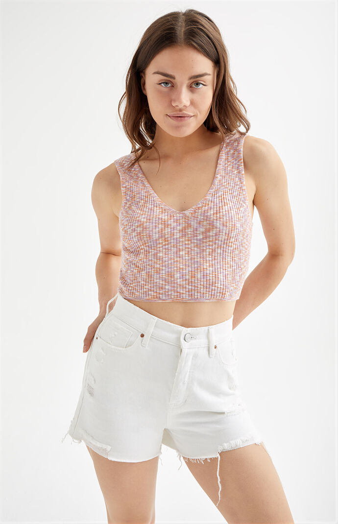 Space Dye Sweater Tank Top