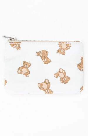 White Teddy Bear Coin Purse image number 1
