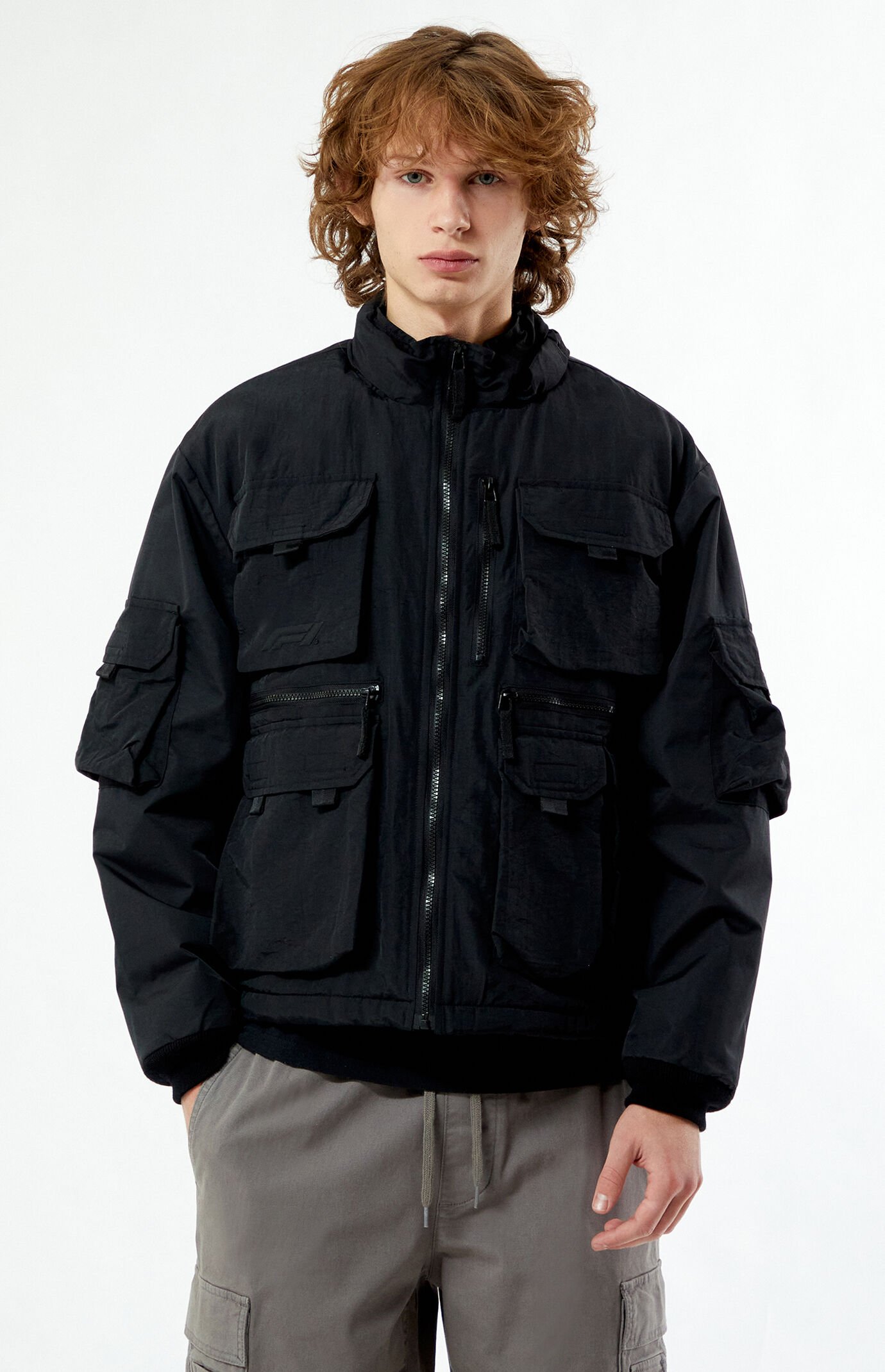 F1 Men s x Pacsun Challenger Cargo Jacket in Black Size Medium