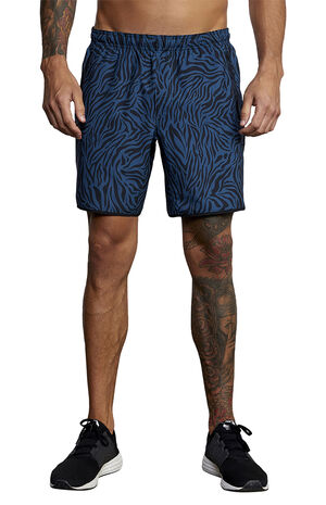 Navy Yogger Stretch Athletic Shorts Navy Yogger Stretch Athletic Shorts image number null