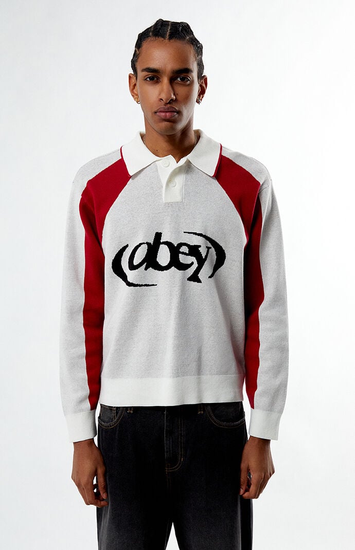 ニット セーター 「OBEY/オベイ」SOCCER POLO SWEATER レディース メンズ WHO'S WHO gallery ニット セーター 「OBEY/オベイ」SOCCER POLO